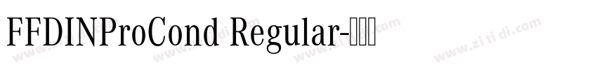 FFDINProCond Regular字体转换